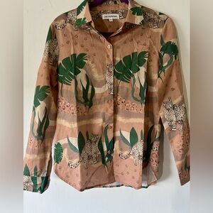 Leopard Print Button-Up Shirt